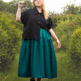 The One-of-a-Kind Skirt - Teal Linen