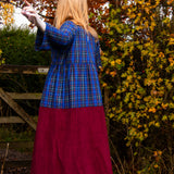 The Doddle Dress in Blue/Burgundy