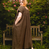 The Everything Dress in Pink Cross Stitch Cotton