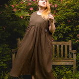 The Everything Dress in Pink Cross Stitch Cotton