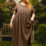 The Everything Dress in Pink Cross Stitch Cotton