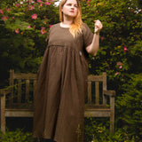 The Everything Dress in Pink Cross Stitch Cotton