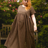 The Everything Dress in Pink Cross Stitch Cotton