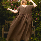The Everything Dress in Pink Cross Stitch Cotton