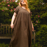 The Everything Dress in Pink Cross Stitch Cotton