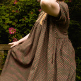 The Everything Dress in Pink Cross Stitch Cotton