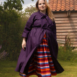 The Shirt Dress in Aubergine linen