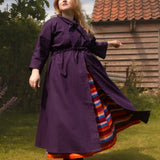 The Shirt Dress in Aubergine linen