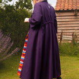 The Shirt Dress in Aubergine linen