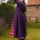 The Shirt Dress in Aubergine linen