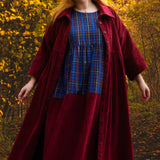 The Doddle Dress in Blue/Burgundy