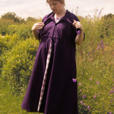 The Shirt Dress in Aubergine linen