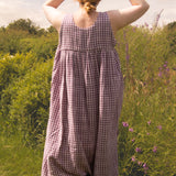 The Garden Dress - Purple Double Gingham