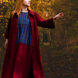 The Doddle Dress in Blue/Burgundy