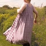 The Garden Dress - Purple Double Gingham