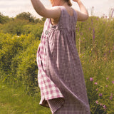The Garden Dress - Purple Double Gingham