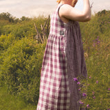The Garden Dress - Purple Double Gingham