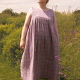 The Garden Dress - Purple Double Gingham