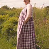 The Garden Dress - Purple Double Gingham