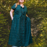 The Shirt Dress in Elm Cotton