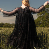 The Everything with extra volume in Black Silk Organza