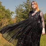 The Everything with extra volume in Black Silk Organza