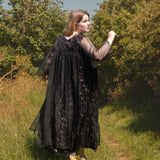 The Everything with extra volume in Black Silk Organza