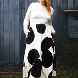 The Gathered Skirt in Giant Polka