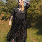 The Everything with extra volume in Black Silk Organza