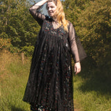 The Everything with extra volume in Black Silk Organza