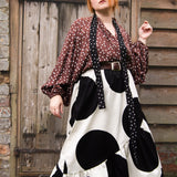 The Solstice Shirt in Brown Polka