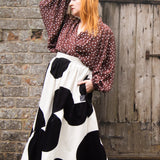 The Gathered Skirt in Giant Polka