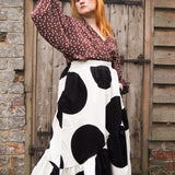 The Gathered Skirt in Giant Polka