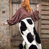 The Gathered Skirt in Giant Polka