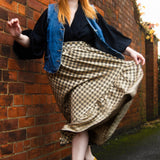 The Gathered Skirt in Gold Check