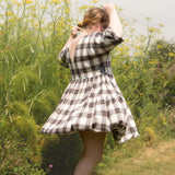 The Double Take Dress in Brushed Cotton Check