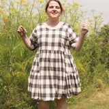 The Double Take Dress in Brushed Cotton Check