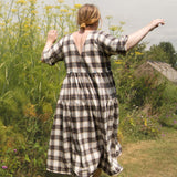 The Double Take Dress in Brushed Cotton Check