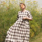 The Double Take Dress in Brushed Cotton Check