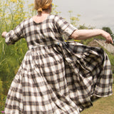 The Double Take Dress in Brushed Cotton Check