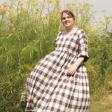 The Double Take Dress in Brushed Cotton Check
