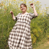 The Double Take Dress in Brushed Cotton Check