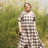 The Double Take Dress in Brushed Cotton Check