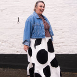 The Gathered Skirt in Giant Polka
