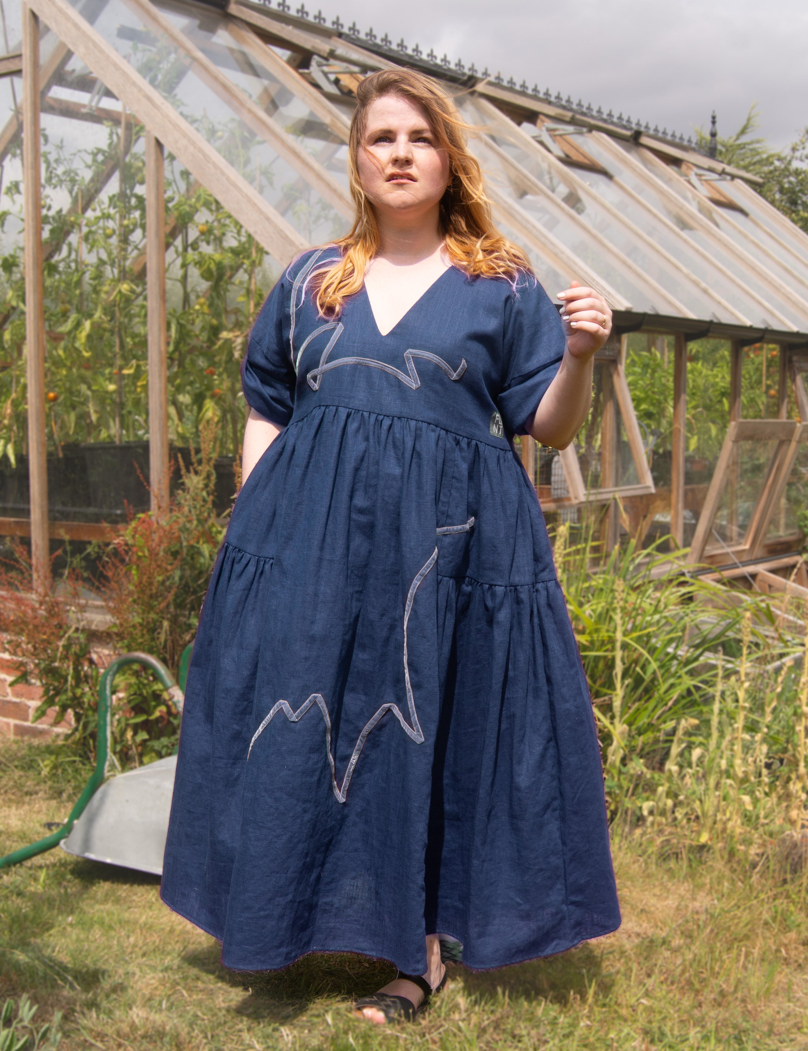 Pre-order The Double Take Dress with ribbon appliquè