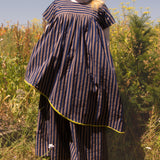 The Tilted in Navy stripe