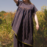 The Tilted in Navy stripe