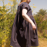 The Tilted in Navy stripe
