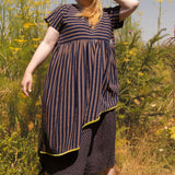 The Tilted in Navy stripe