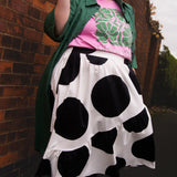 The Gathered Skirt in Giant Polka